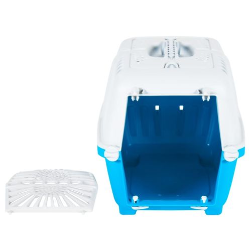 Pet Carrier White and Blue 48x31.5x33cm Polypropylene vidaXL