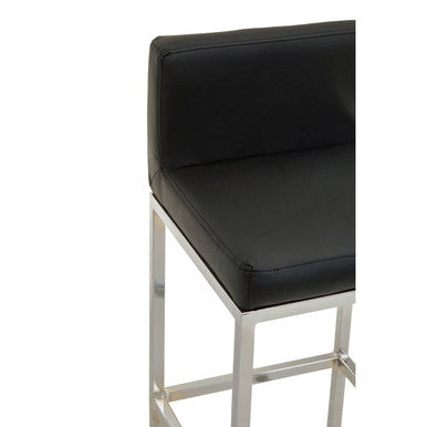 Orsina Bar Chair with Black Cushioned Seat and Sleek Metal Frame for Modern Interiors