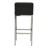Orsina Black Bar Chair with a Modern Design and Chrome Legs for Stylish Seating