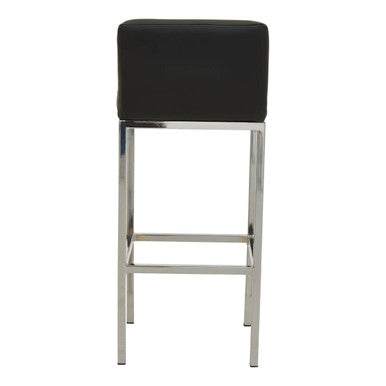 Orsina Black Bar Chair with a Modern Design and Chrome Legs for Stylish Seating