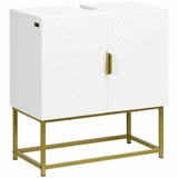 Kleankin Stylish White Bathroom Cabinet with Shelves kleankin