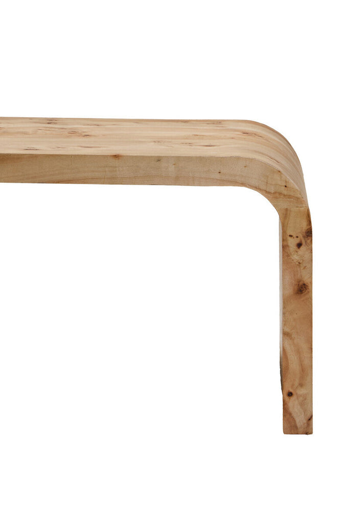 Mota Burl Wood Design Curved Coffee Table Orsina