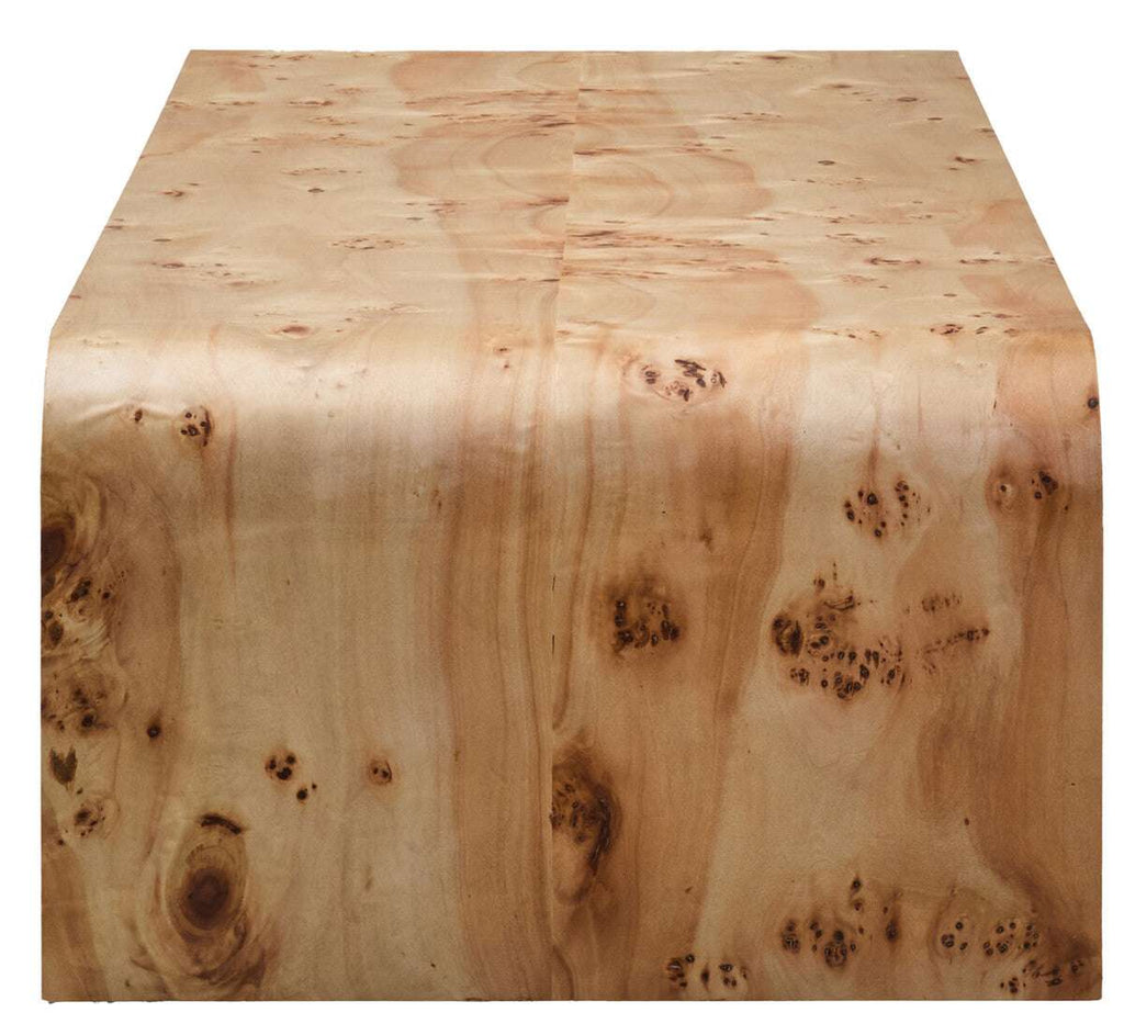 Mota Burl Wood Design Curved Coffee Table Orsina