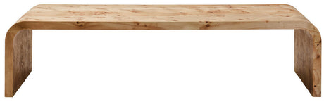 Mota Burl Wood Design Curved Coffee Table Orsina