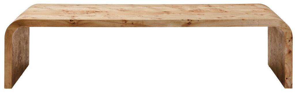 Mota Burl Wood Design Curved Coffee Table Orsina