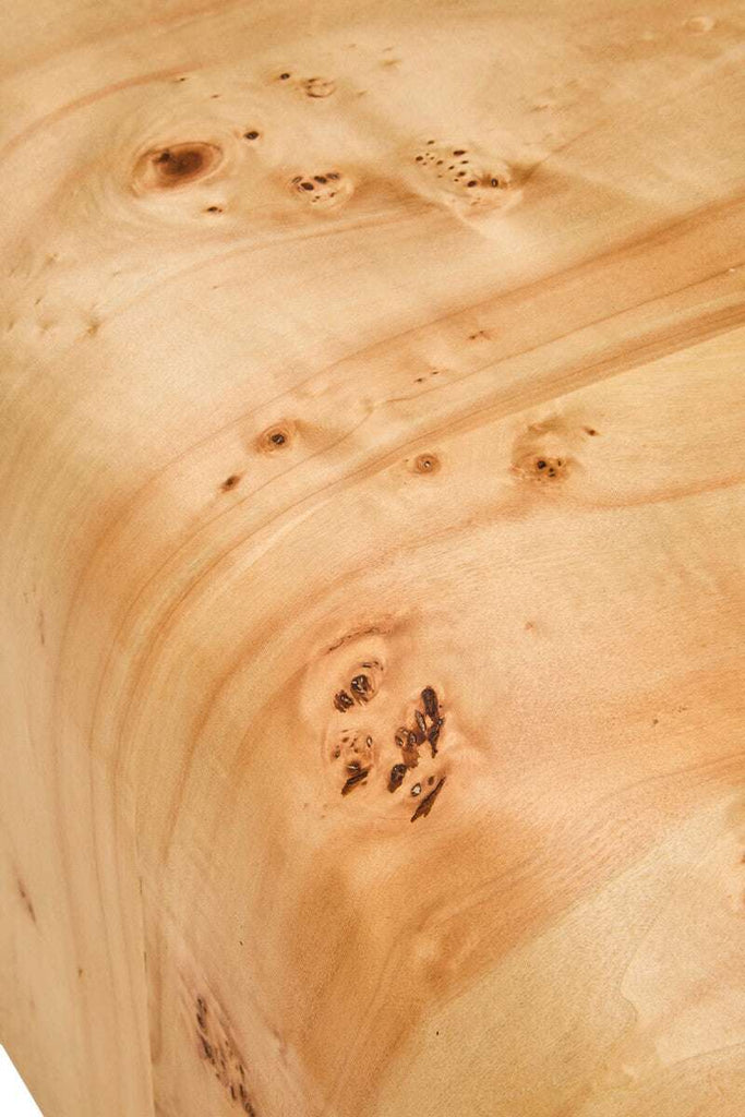 Mota Burl Wood Design Curved Coffee Table Orsina