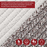 Vinsani Laundry Basket White & Natural Vinsani