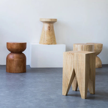 Nisu Home Wooden Side Table Collection in Various Shapes and Finishes for Modern Interiors