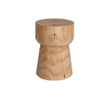 Natural Wood Side Table with a Unique Shape, Ideal for Living Rooms or Bedrooms