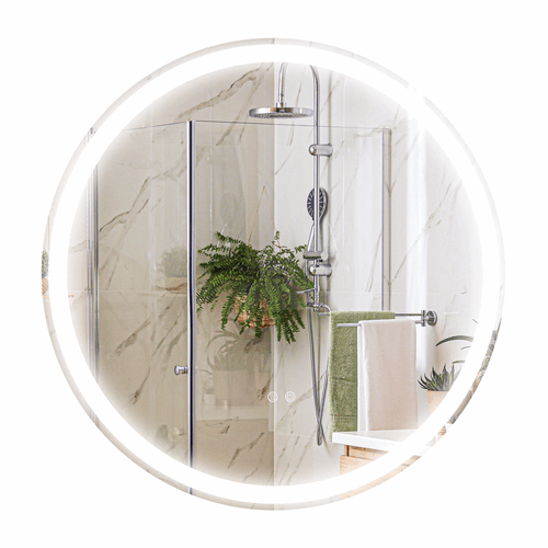 kleankin Dimmable Bathroom Mirror with LED Lights, 3 Colours, Defogging Film kleankin