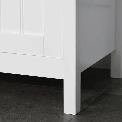 Freestanding Tall Bathroom Cabinet with Drawer and Adjustable Shelf White kleankin