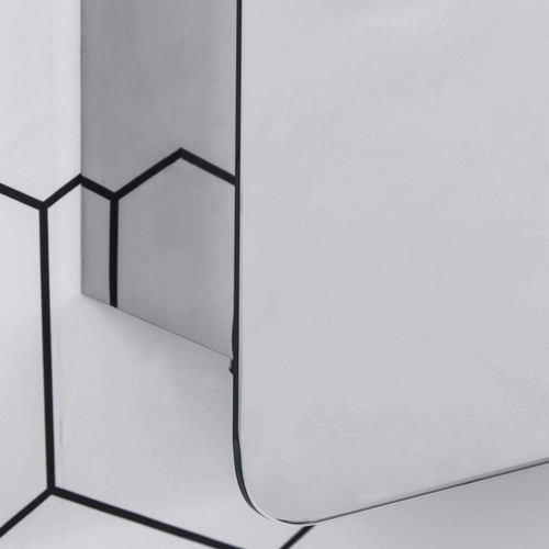 On-Wall Mounted Bathroom Storage Cabinet With Sliding Mirror Door kleankin
