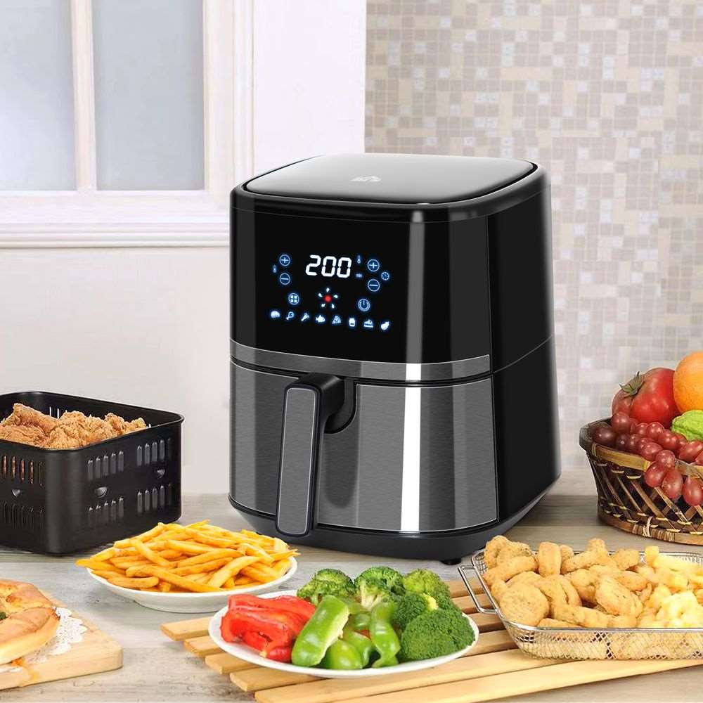 Air Fryer 4.5L 1500W with Digital Display Rapid Air Circulation Timer HOMCOM Unbranded