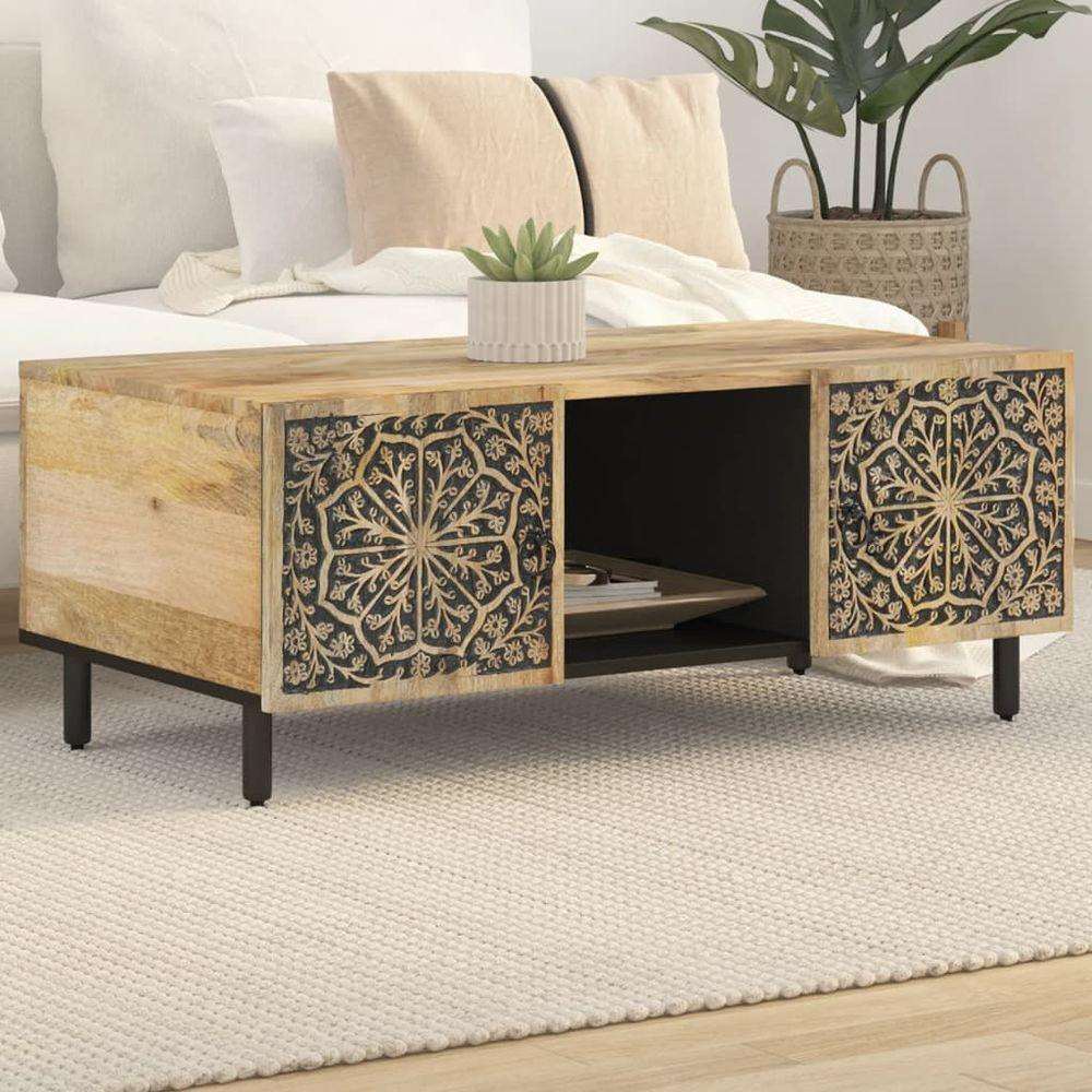 vidaXL Coffee Table 100x54x40 cm Solid Wood Mango vidaXL