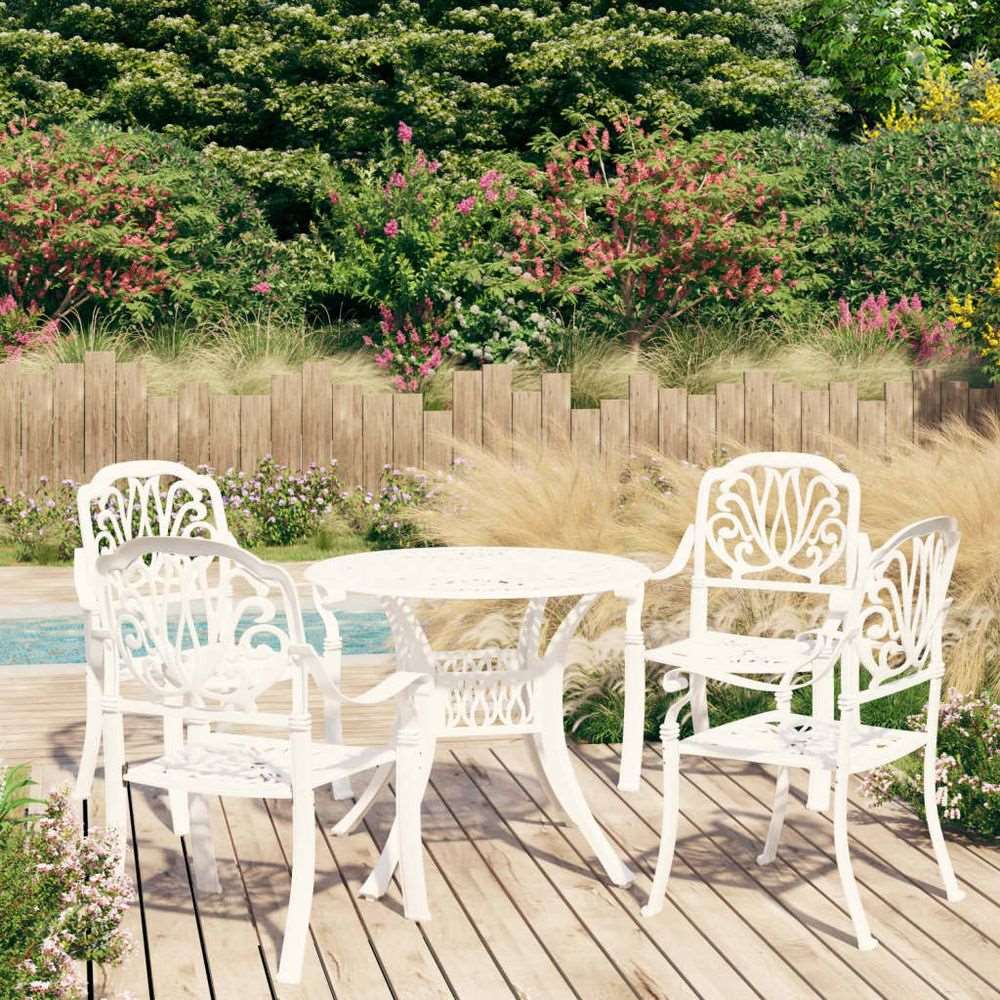 vidaXL 3 Piece Bistro Set Cast Aluminium Bronze vidaXL