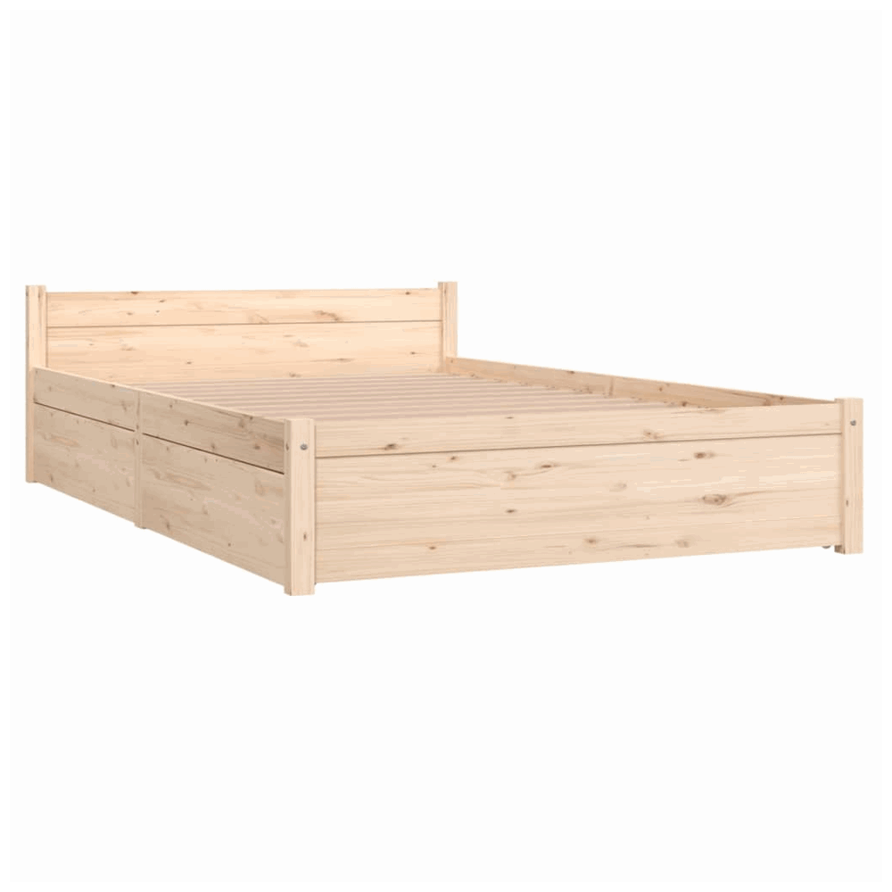 vidaXL Bed Frame with Drawers 120x190 cm Small Double vidaXL