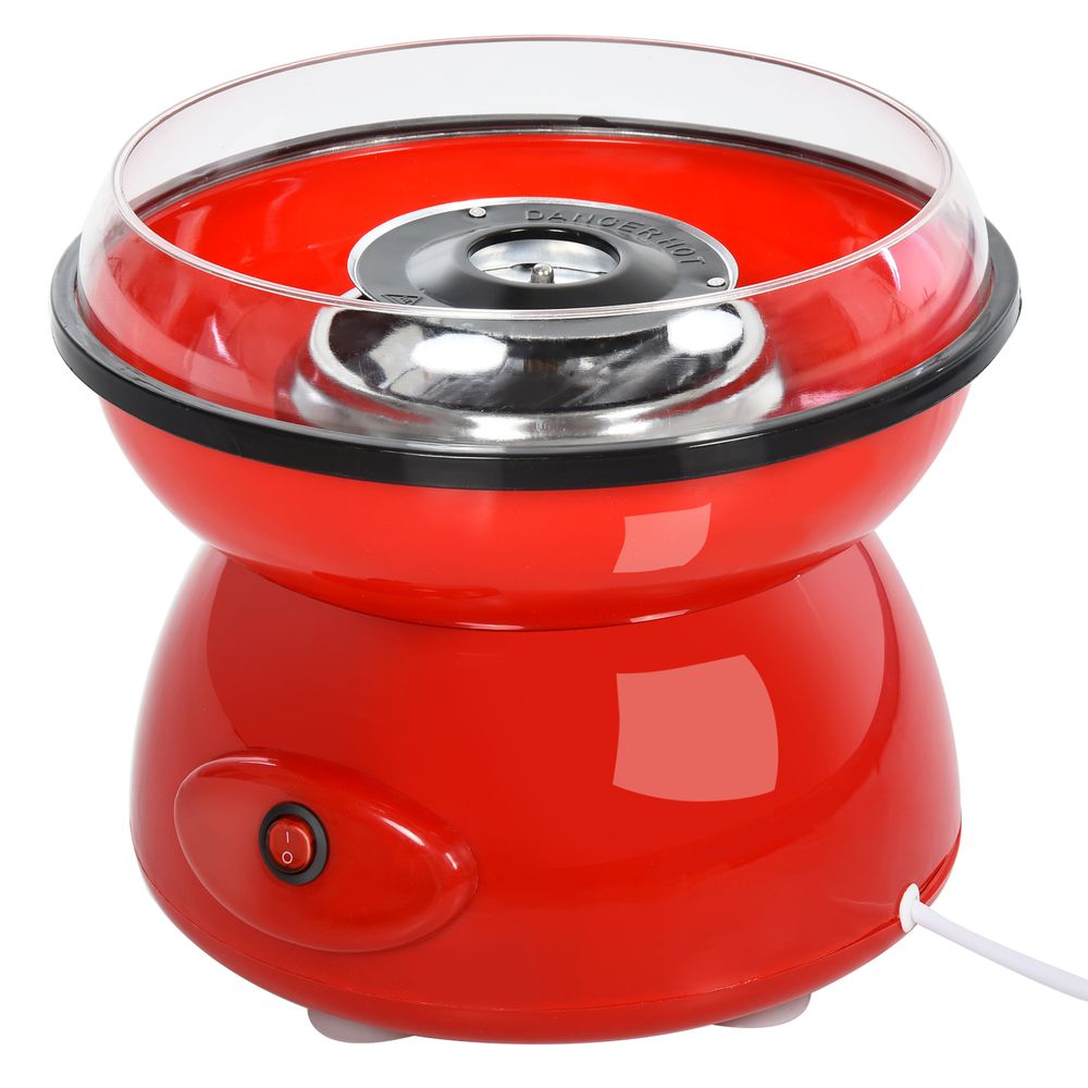 450W Non-Stick Stainless Steel Candyfloss Machine Red HOMCOM