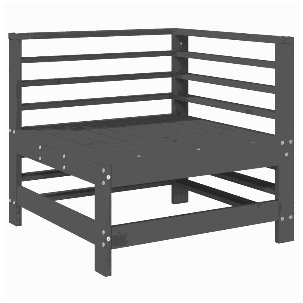 vidaXL 3 Piece Garden Lounge Set Grey Solid Wood Pine vidaXL