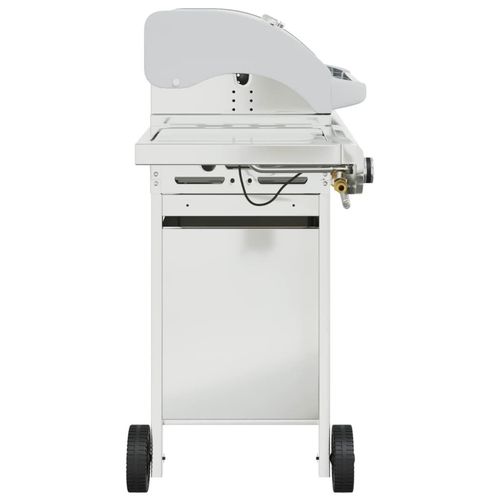 vidaXL Gas BBQ Grill with 5 Burners Silver Stainless Steel vidaXL