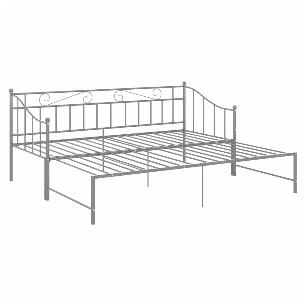 vidaXL Pull-out Sofa Bed Frame Black Metal 90x200 cm vidaXL