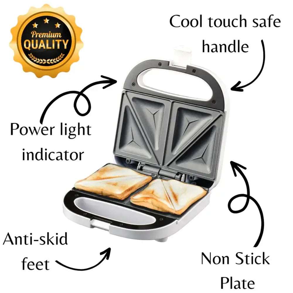 Domestic King 2 Slice White Sandwich Maker 750W- DK180100 DK