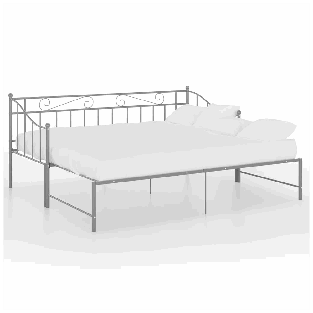 vidaXL Pull-out Sofa Bed Frame Black Metal 90x200 cm vidaXL