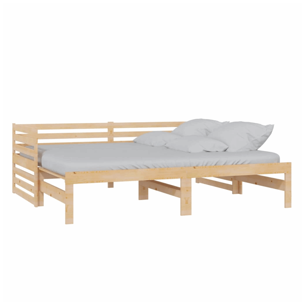 vidaXL Pull-out Day Bed Solid Pinewood 2x(90x200) cm vidaXL