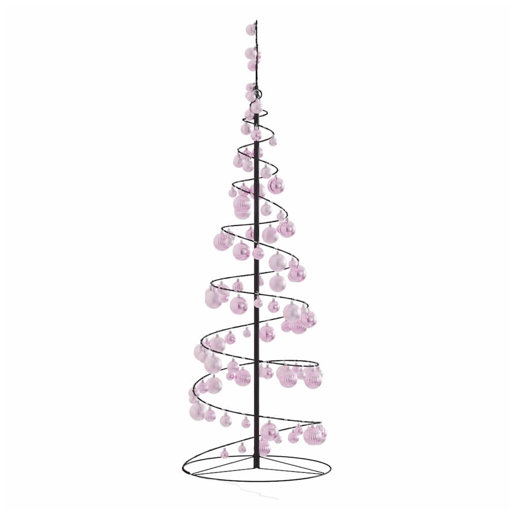 vidaXL Christmas Tree Light Cone with Baubles 100 LEDs Warm White 150 cm vidaXL