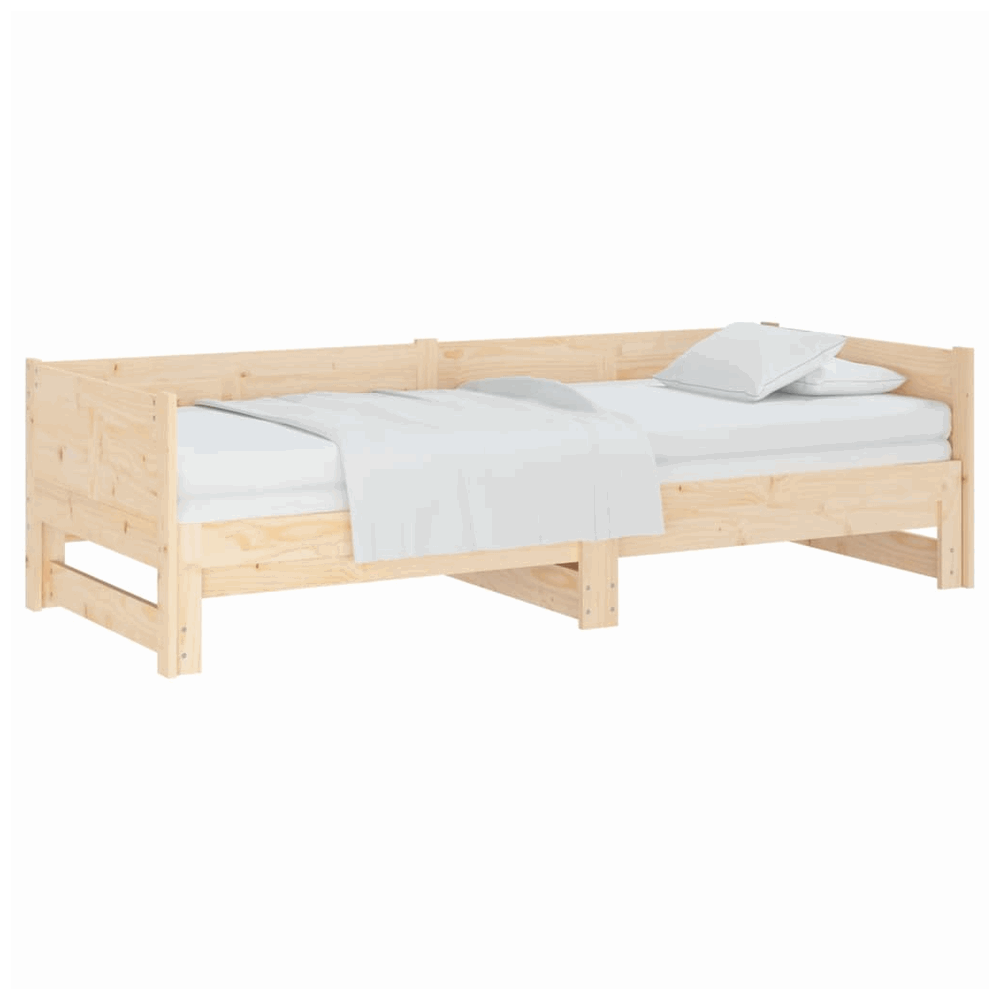 vidaXL Pull-out Day Bed Solid Wood Pine 2x(90x200) cm vidaXL