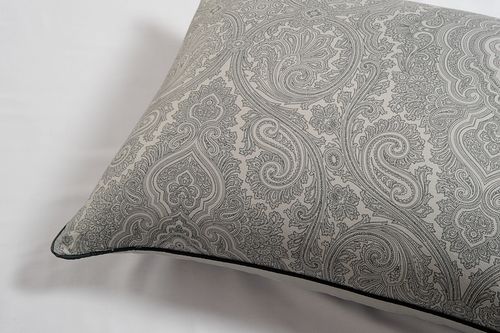 400 TC - Cotton Rich Paisley Print Duvet Cover Set Dark Grey Unbranded