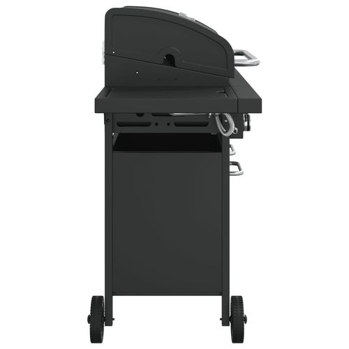 vidaXL Gas BBQ Grill with 7 Burners Black Powder-coated Steel vidaXL