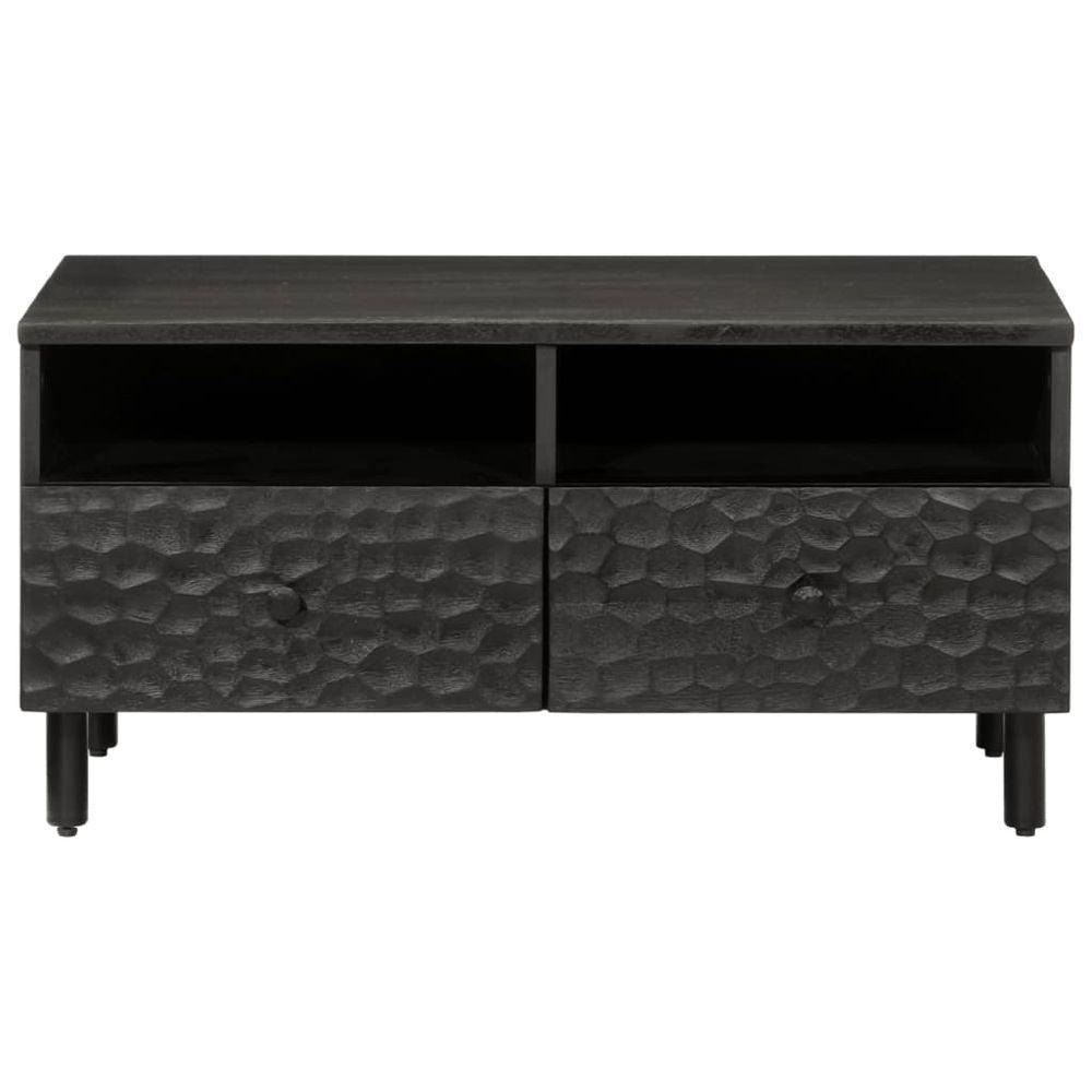 vidaXL Coffee Table Black 80x54x40 cm Solid Wood Mango vidaXL