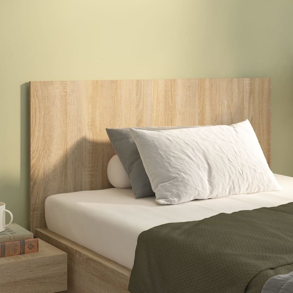 vidaXL Bed Headboard Smoked Oak 120x1.5x80 cm Engineered Wood vidaXL