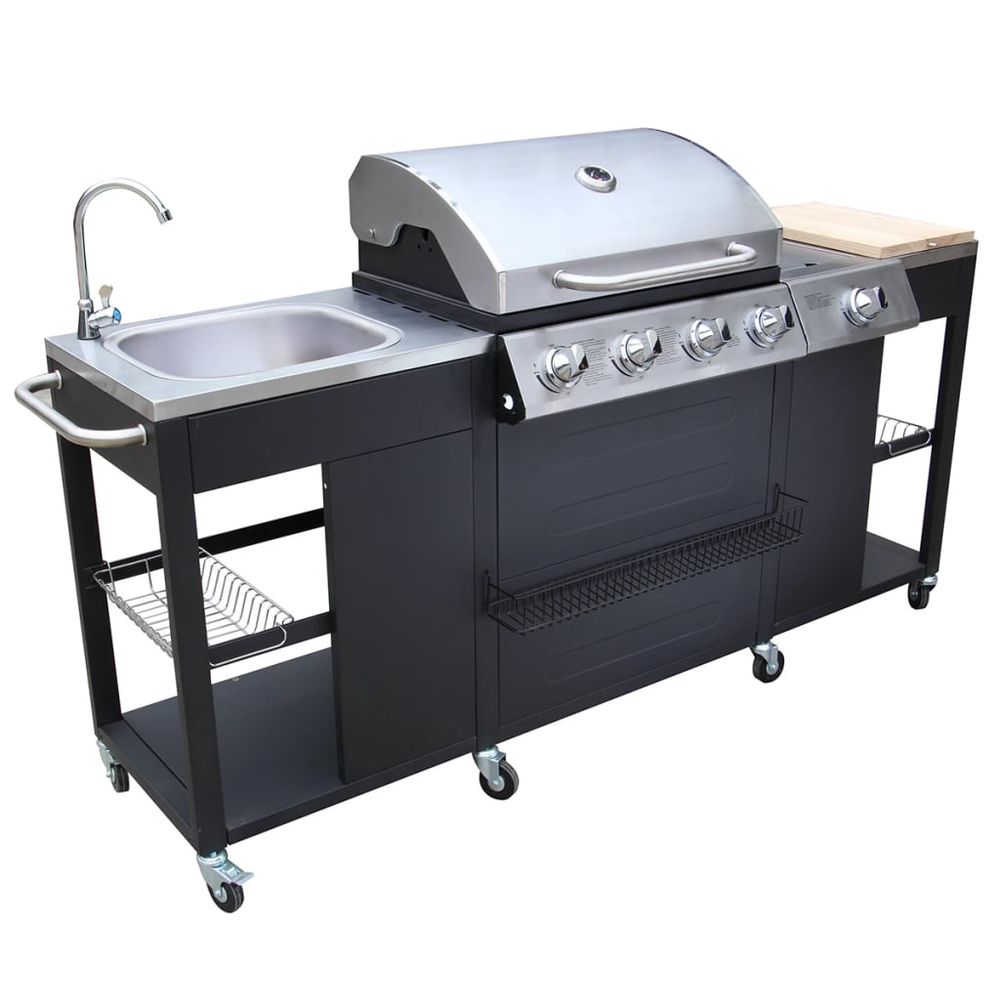 Outdoor Kitchen Barbecue Montana 4 Burners vidaXL