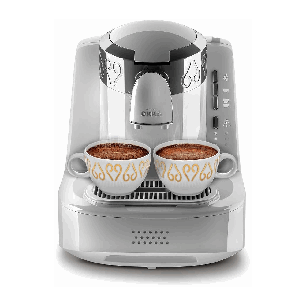 Okka Automatic Turkish Coffee Machine - White/Chrome Arzum