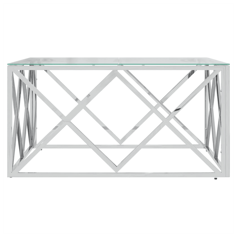 vidaXL Coffee Table 80x80x40 cm Stainless Steel and Glass vidaXL