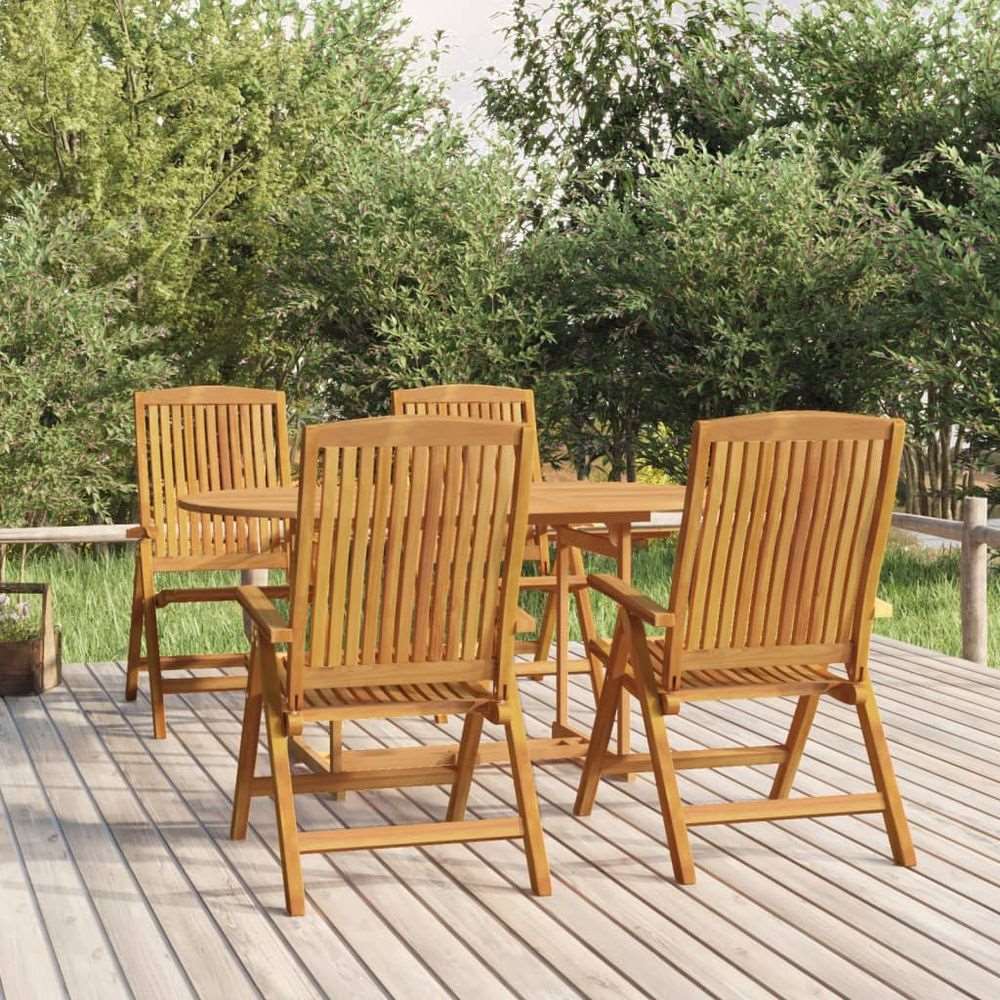 vidaXL Reclining Garden Chair 2 pcs Solid Wood Teak 4 vidaXL