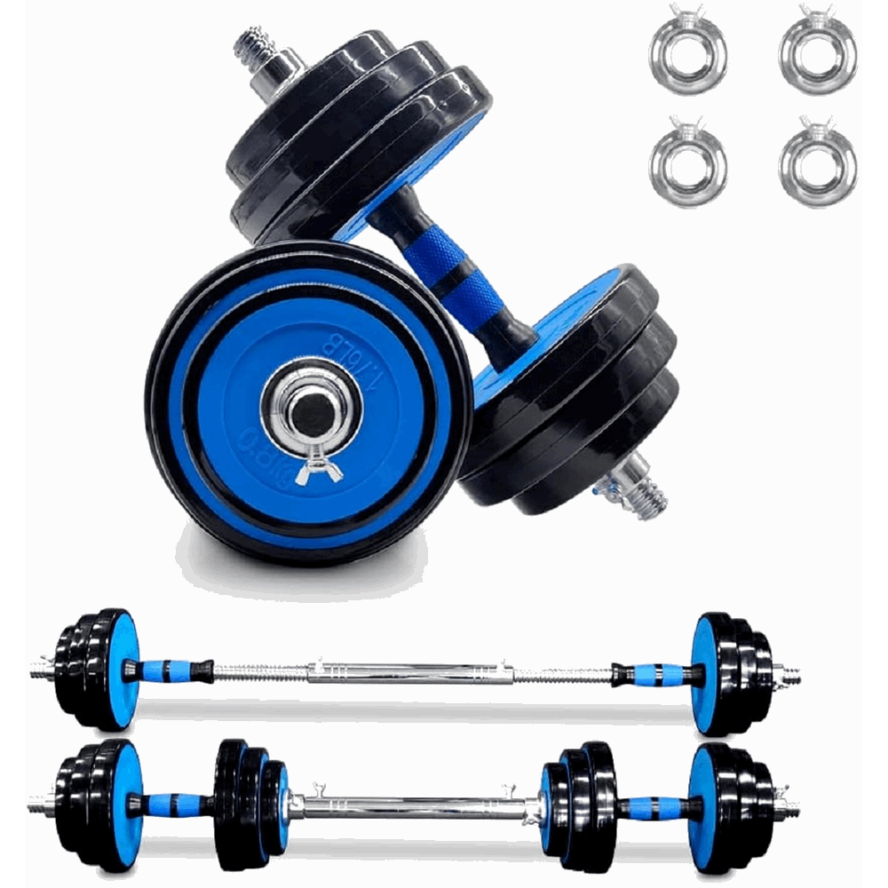 Adjustable Weights Dumbbells Set of 2, 44Lbs 2 in 1 Exercise & Fitness Dumbbells Barbell Set for Men Women N/A