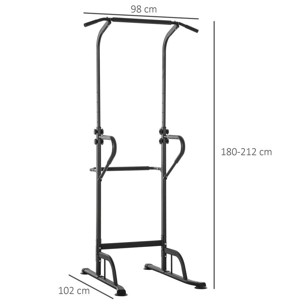 Power Tower Dip Station Pull Up Bar Multi-Function Push Up Equipment Home Gym HOMCOM