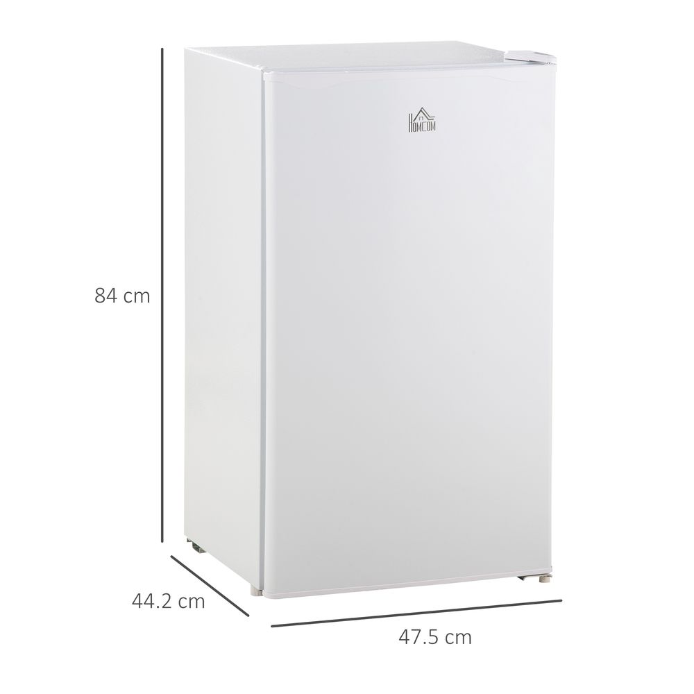 91L Freestanding Under Counter Fridge with Chiller Box Reversible Door White HOMCOM