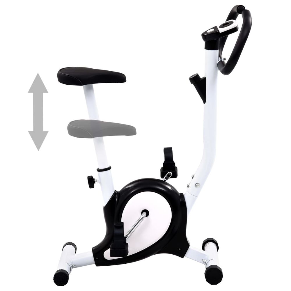 vidaXL Exercise Bike with Belt Resistance Black vidaXL