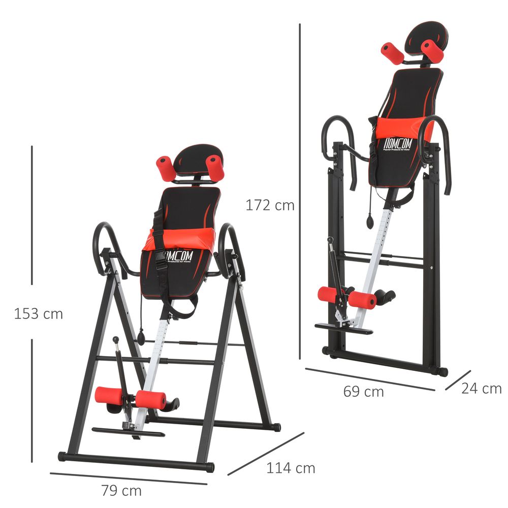 Adjustable Gravity Inversion Table w/ Safety Belt For Muscle Pain HOMCOM Unbranded