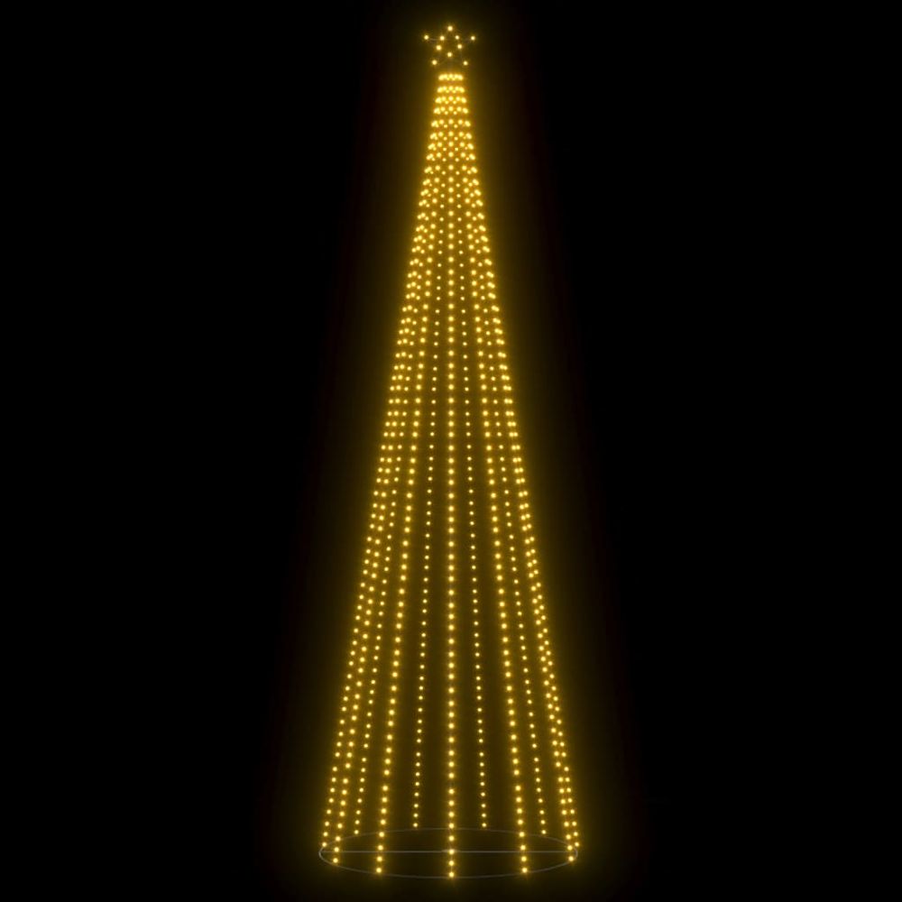 Christmas Cone Tree Warm White 732 LEDs 160x500 cm vidaXL