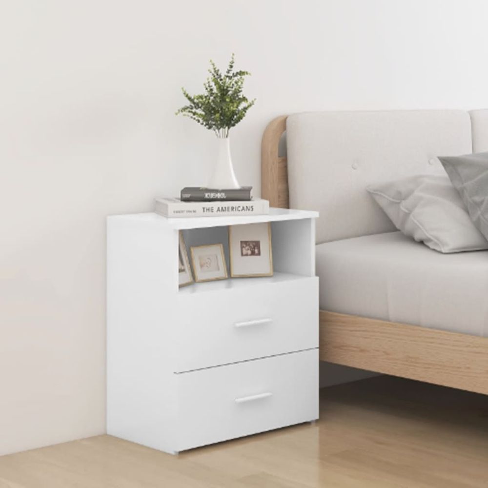 vidaXL Bed Cabinet Smoked Oak 50x32x60 cm vidaXL