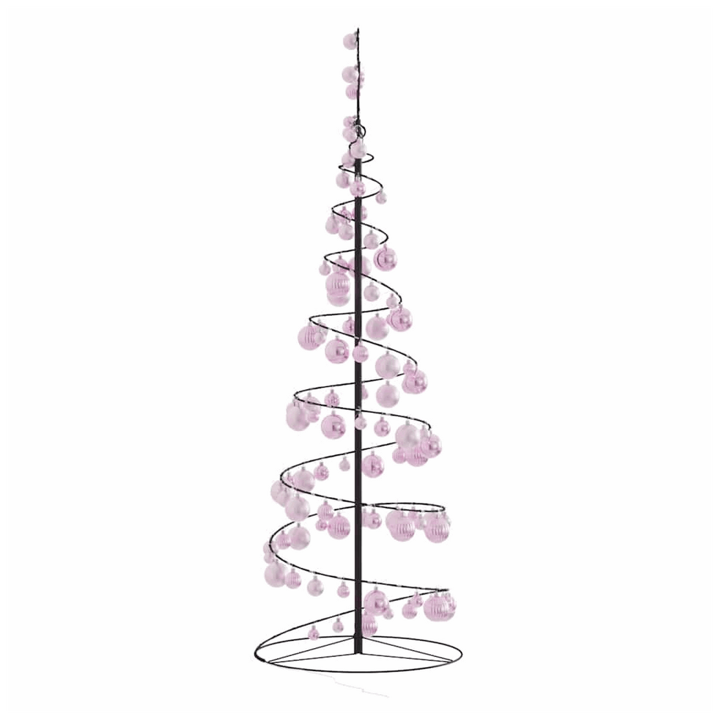 vidaXL Christmas Tree Light Cone with Baubles 100 LEDs Warm White 150 cm vidaXL