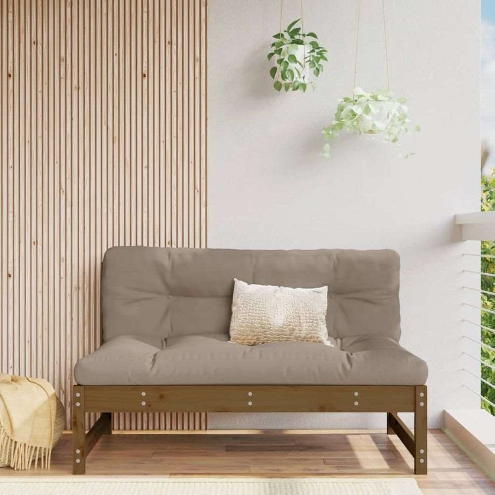 vidaXL Middle Sofa 120x80 cm Solid Wood Pine vidaXL