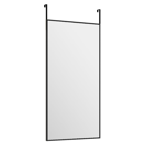 vidaXL Door Mirror Black 30x60 cm Glass and Aluminium vidaXL