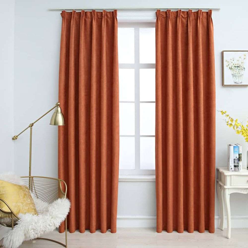 vidaXL Blackout Curtains with Hooks 2 pcs Anthracite 140x175 cm vidaXL