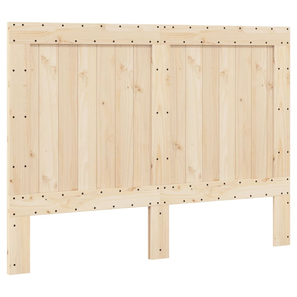 vidaXL Bed Frame with Headboard Grey 160x200 cm Solid Wood Pine vidaXL