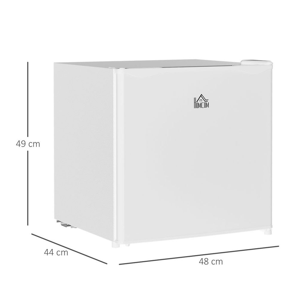 HOMCOM 46L Counter Top Fridge with Chiller Box Mini Fridge for Bedrooms Cream HOMCOM